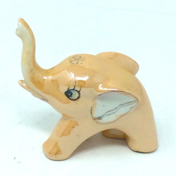 Vintage lusterware peach elephant - Picture 8 of 10